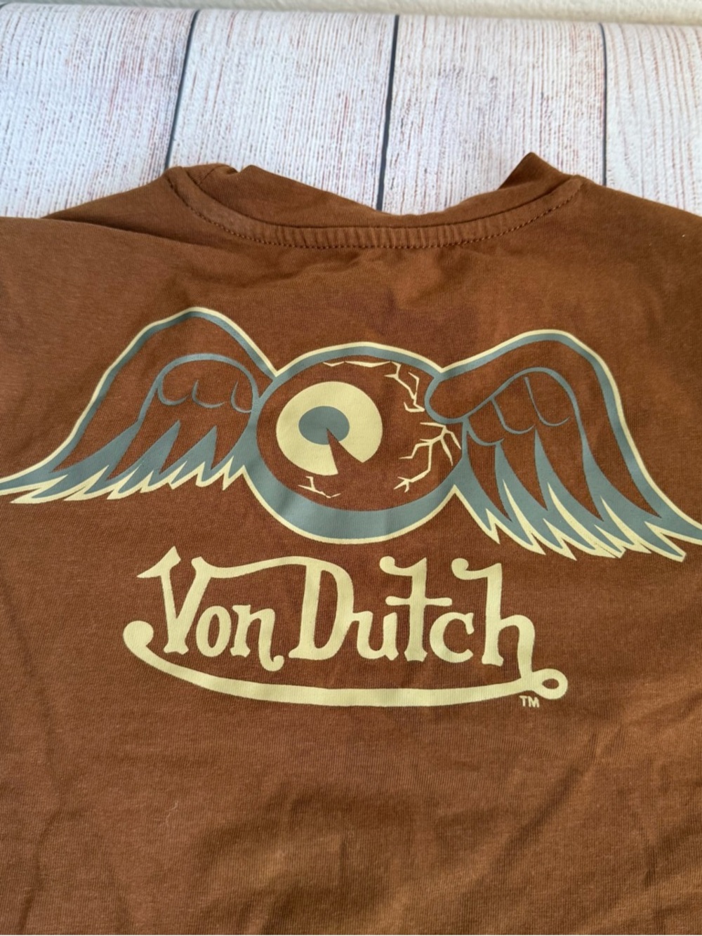 VON DUTCH Brown Set Baby Tee And Joggers XS - Picture 4 of 8